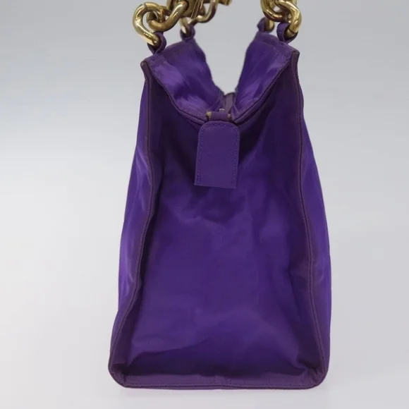 RARE PRADA Purple & Gold Nylon Vintage Handbag / Purse  (EUC) - Picture 4 of 16